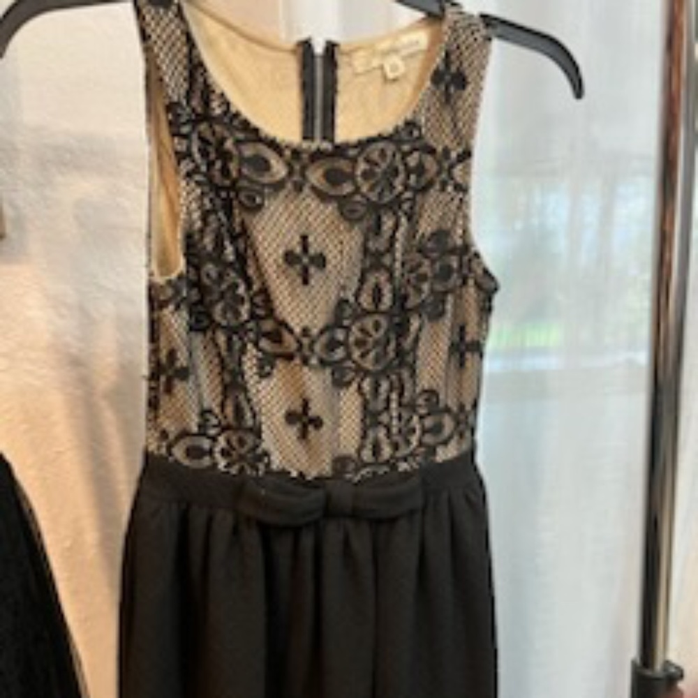 Black with lace top dress